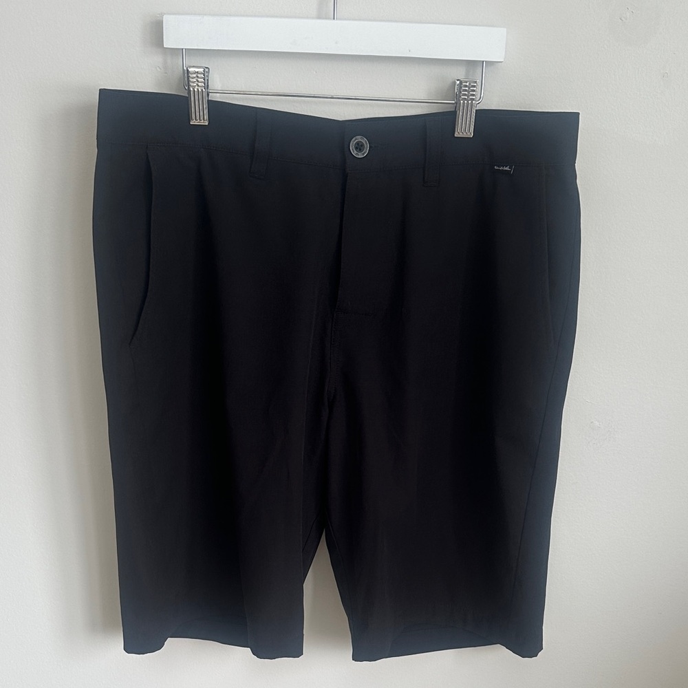 Travis Mathew Black Flat Front Shorts